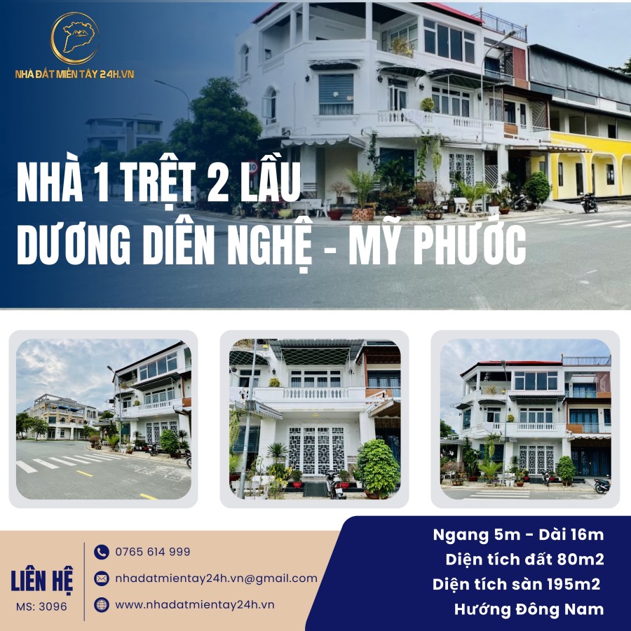 🌟 CHÍNH CHỦ BÁN HOẶC CHO THUÊ NHÀ 1 TRỆT 2 LẦU KHU ĐÔ THỊ TÂY SÔNG HẬU (MS: 3096) 🌟